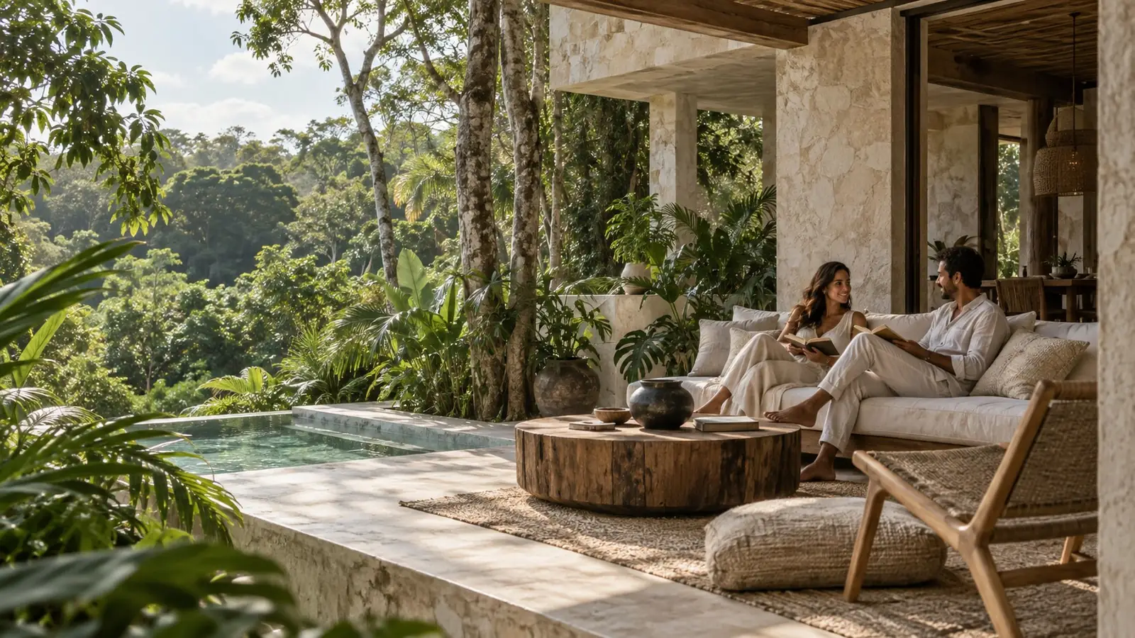 Suite terrace facing the jungle